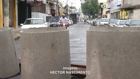 Comerciantes próximos a trecho da AV. Brasil preocupados com prejuízos