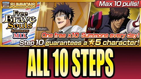 Bleach Brave Souls: Free Brave Souls Summons: Mix - All 10 Steps