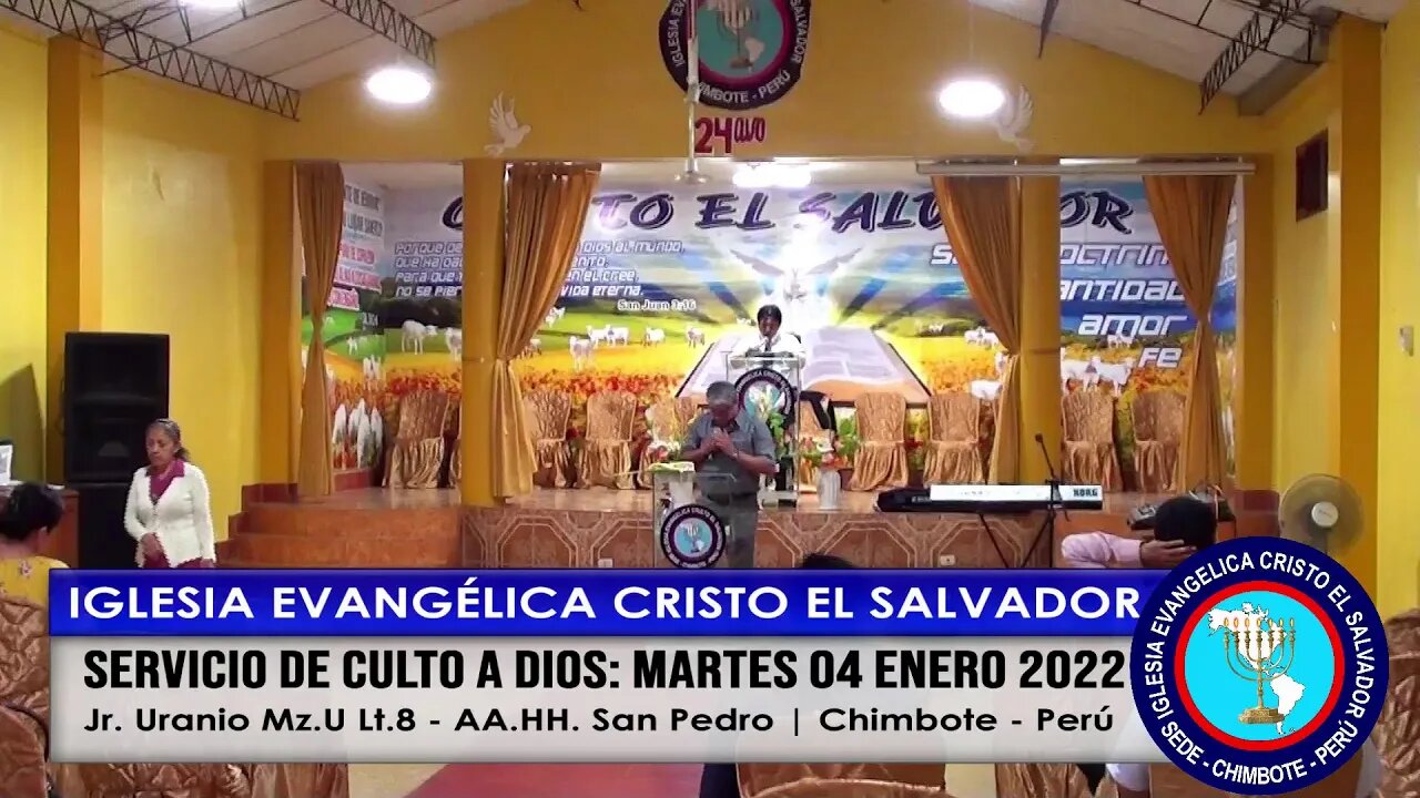 SERVICIO DE CULTO A DIOS: MARTES 04 ENERO 2022