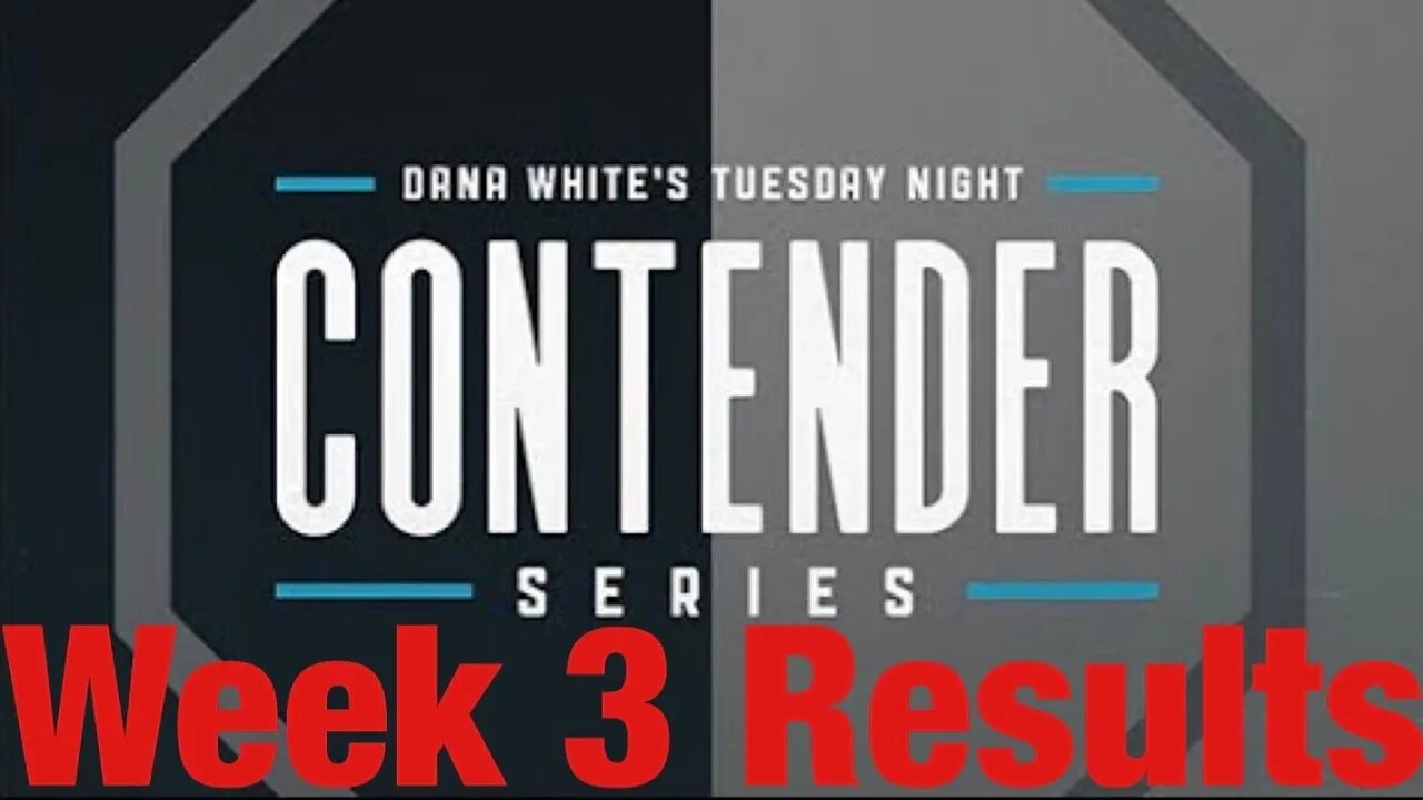 DWCS 2022 Week 3 Results (Bo Nickel Future Champ?)