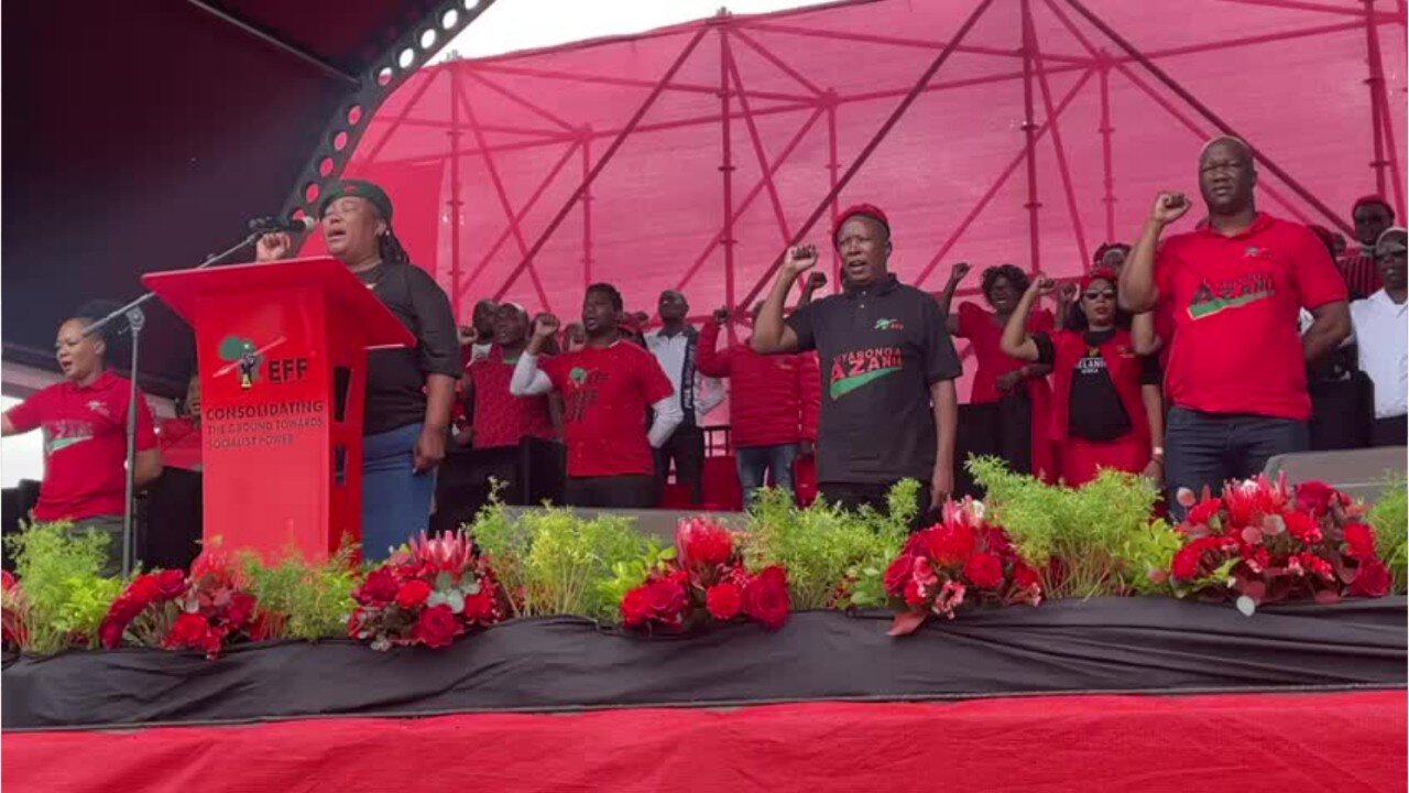 EFF rally: National Anthem