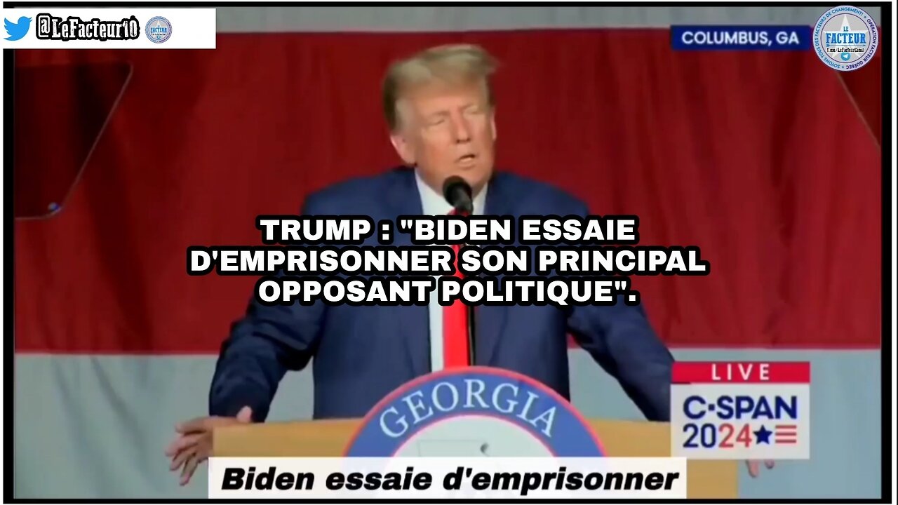 👀Trump : "Biden essaie d'emprisonner son principal opposant politique".