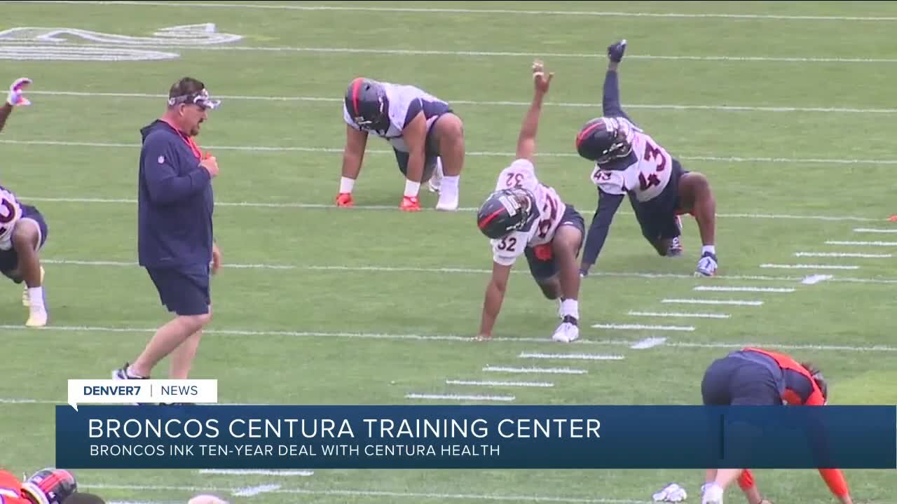 Broncos struck a 10-year deal with Centura Health for naming rights of the team's training facility