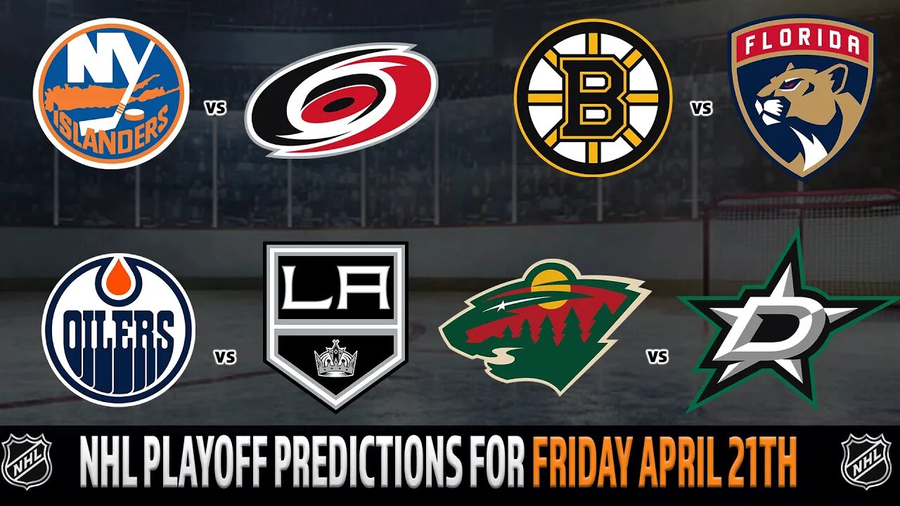 NHL Playoffs Game 3 Predictions | Bruins vs Panthers | Oilers vs Kings | 🏒 Puck Time for April 21