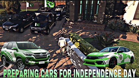 Jimmy preparing cars for independence day of pakistan