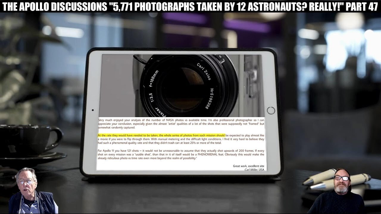 THE APOLLO DISCUSSIONS "5,771 PHOTOS TAKEN BY 12 ASTRONAUTS? REALLY!" PART 47