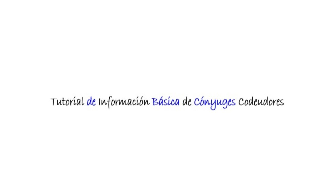 Mobile - Co Debtor Spouses Basic Info - Spanish
