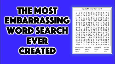 The Most Embarrassing Word Search Ever Created