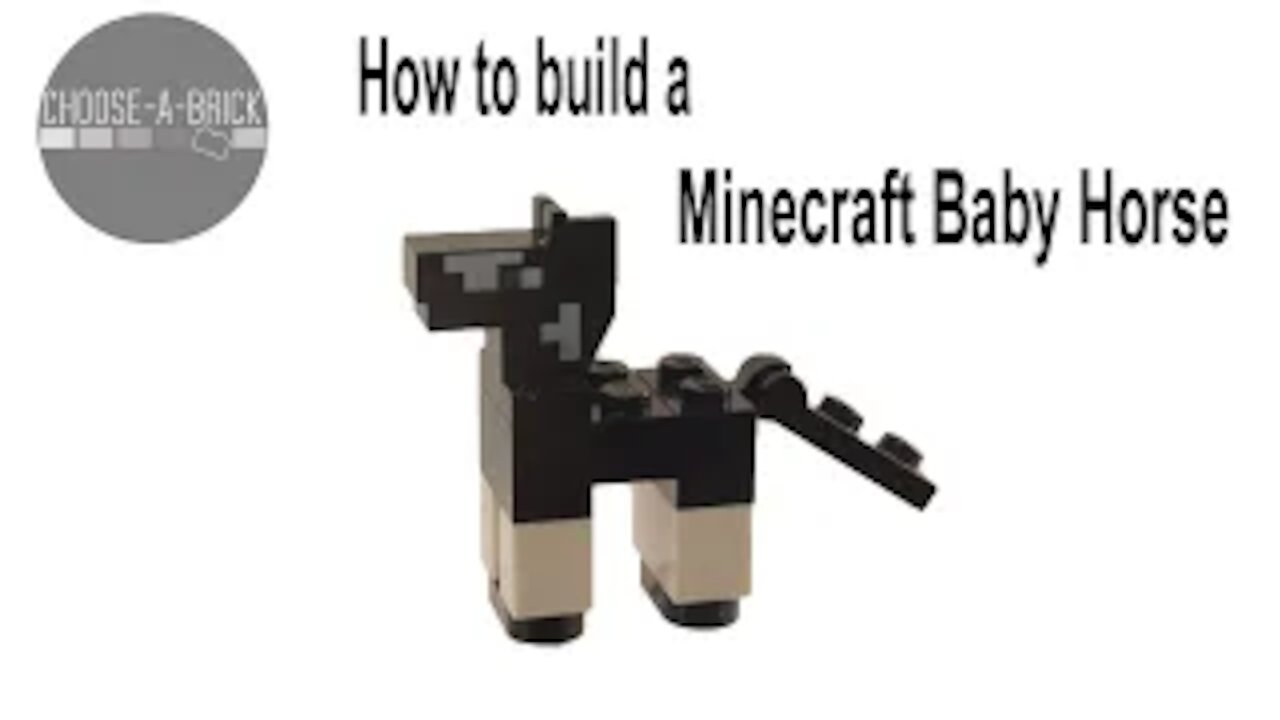 How to build a LEGO Minecraft Baby Horse? tutorial