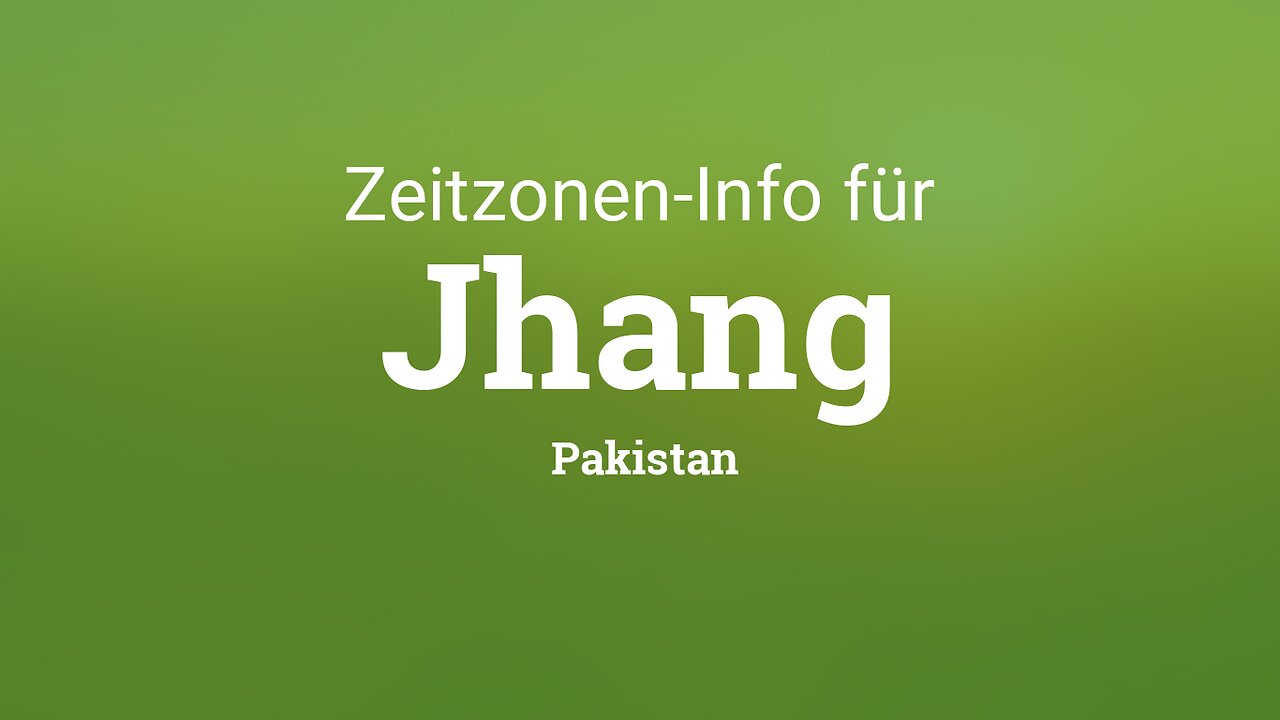 Jhang City Pakistan