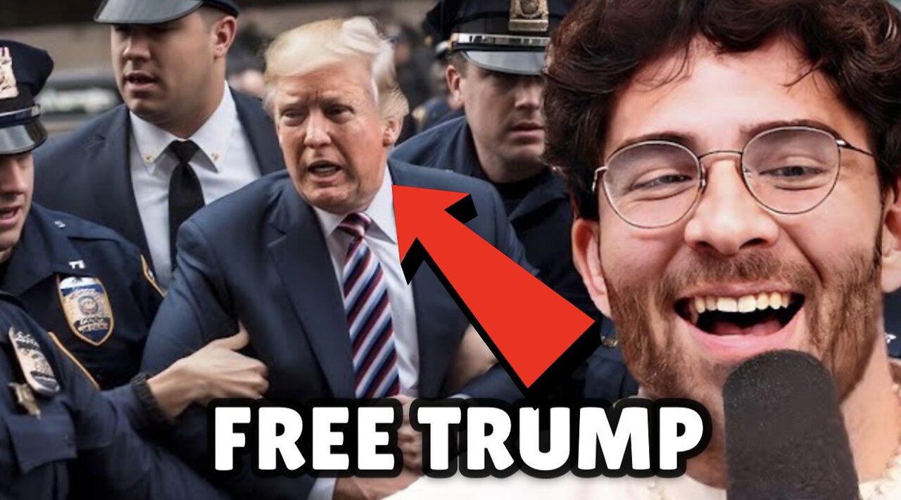 Hasanabi Reacts to Donald Trump Getting Arrested