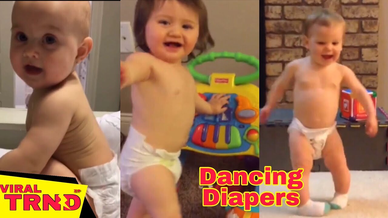 Babies Dancing In Diapers || Hilarious Baby Dance in Diapers Try Not to Laugh