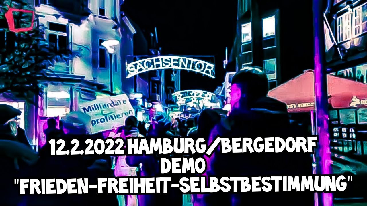 12.2.2022 Hamburg-Bergedorf - Demo für "Frieden, Freiheit und Selbstbestimmung"