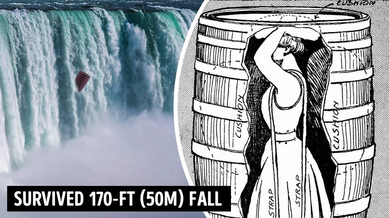 The First Person to Survive Niagara Falls in a Wooden Barrel