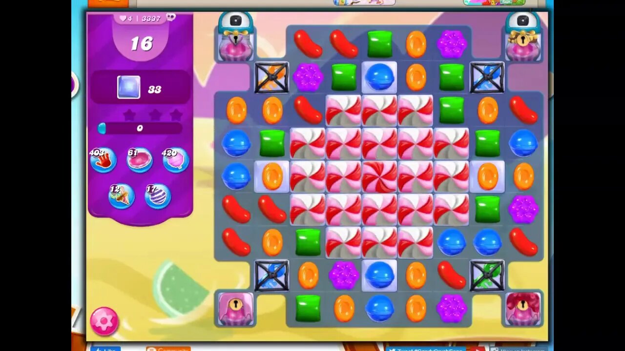 Candy Crush Level 3337 Talkthrough, 16 Moves 0 Boosters