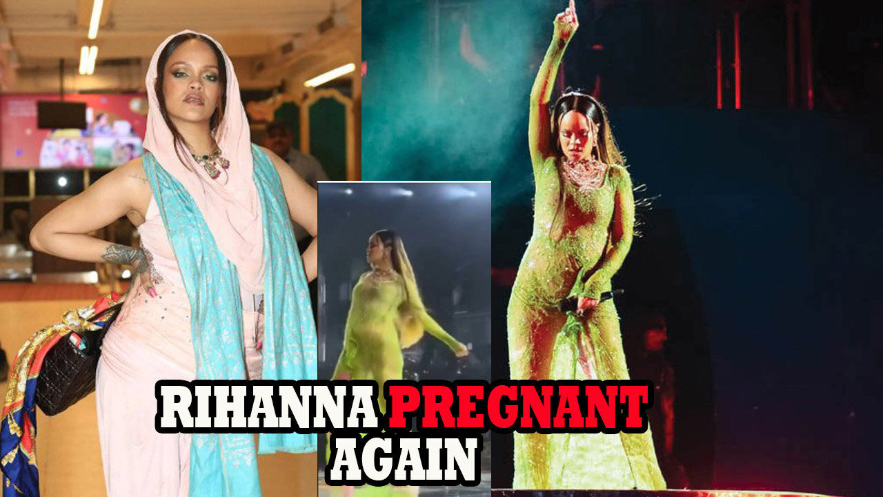 Ops! Rihanna Trying To Hiding Her Pregnancy Dress Malfunction Expose Her Baby Bump.