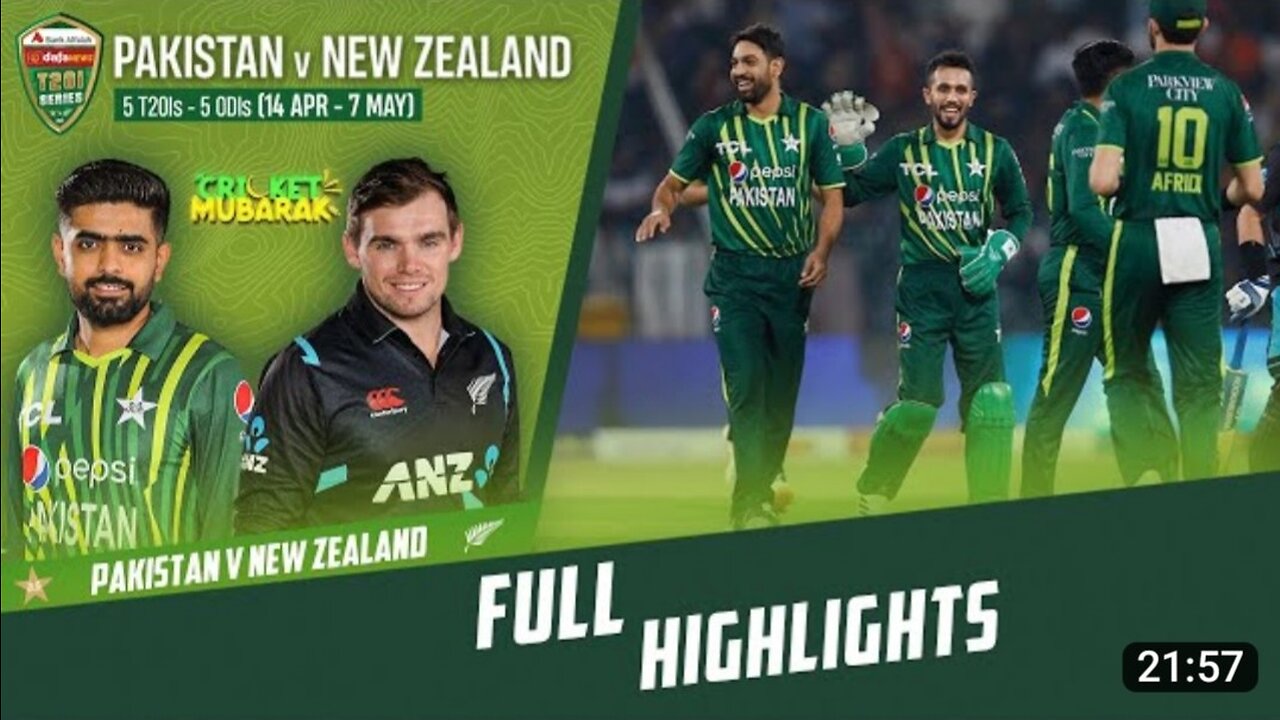 Pakistan vs new Zealand 2nd t20 full highlights