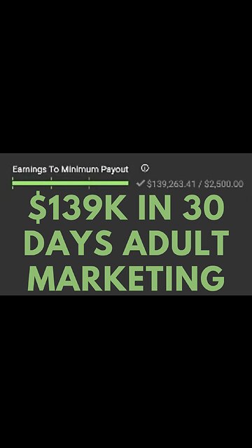 $139K In 30 Days Adult Marketing