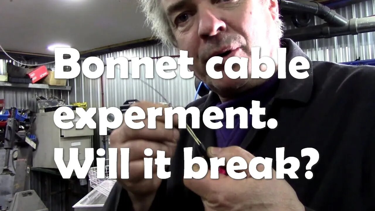 Bonnet cable experiment. How much weight will a modified Britpart cable take?