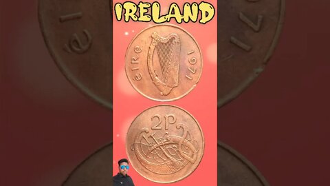 Ireland 2 Pence 1971.#shorts #education #coinnotesz