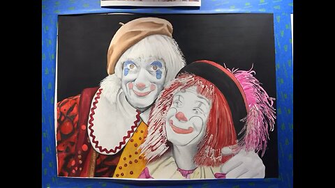 Progress on my clown painting. Richard Fick