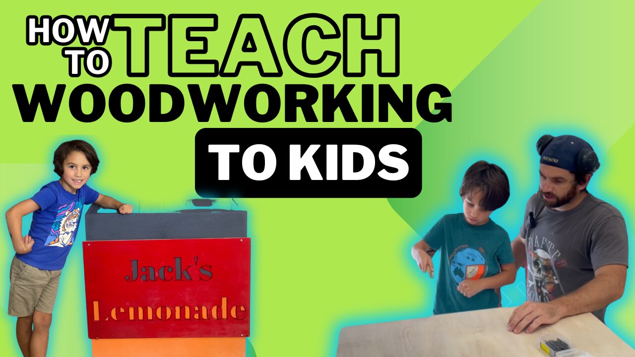 Teaching Kids Woodworking! Building A Lemonade Stand With My Son