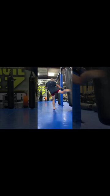 Muay Thai Combo jab right kick double hook cross left kick