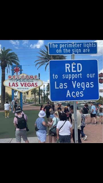 Las Vegas shows support for the Aces as they play game three in Connecticut