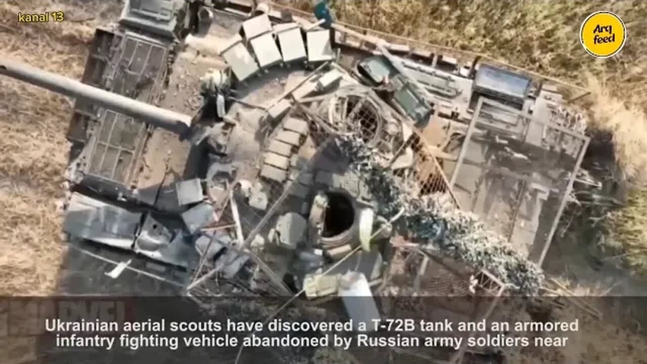 Ukraine drones bombing inside Russia tanks footage