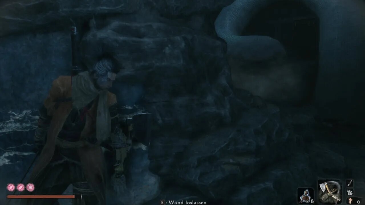 Sekiro in der Höhle der Gottes Schlange