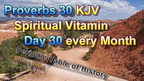 30th Day of the Month - Proverb (Spiritual Vitamin)