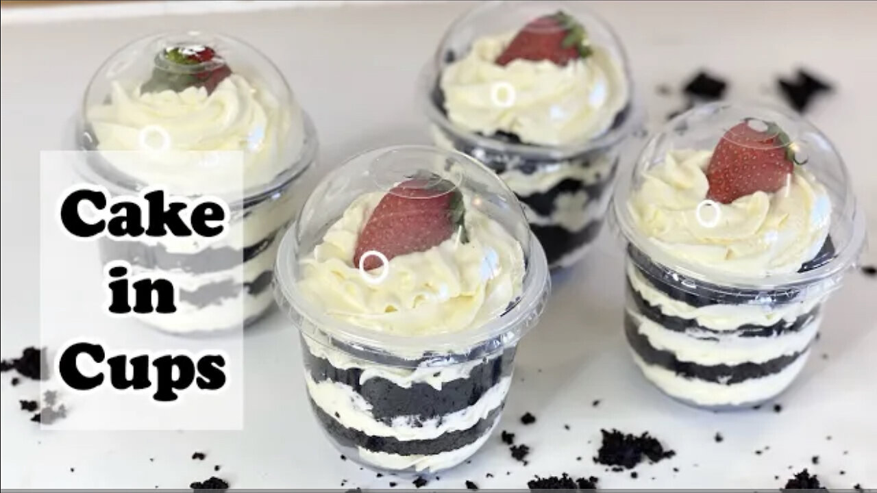 Easy and Delicious Recipe for Cake Disposable Cake in Cups | Cake decorating hack