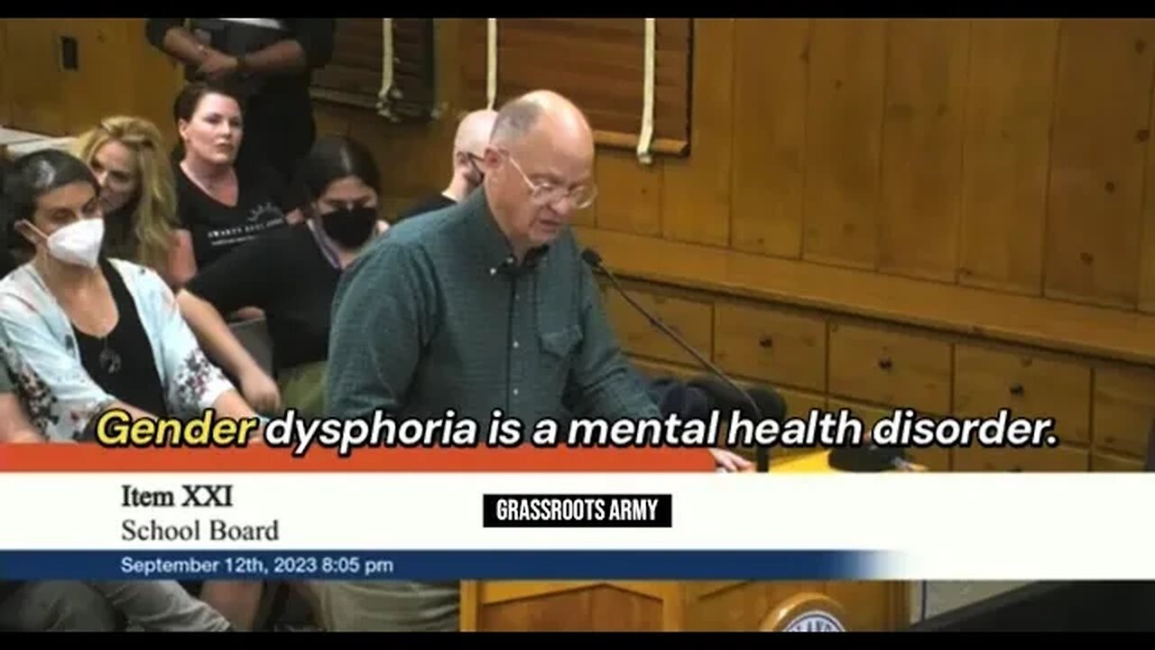 Physician Testifies To School Board That Gender Dysphoria Is A Mental Health Disorder