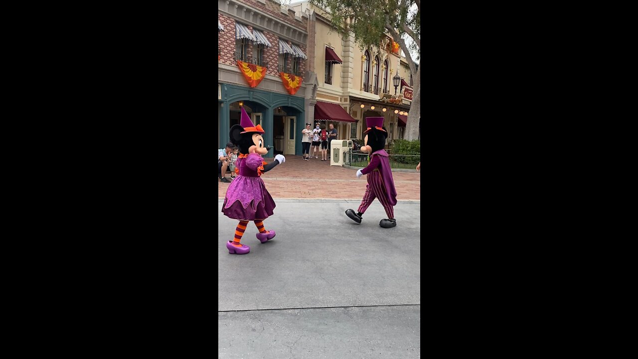 Mickey and Minnie Mouse Halloween at Disneland