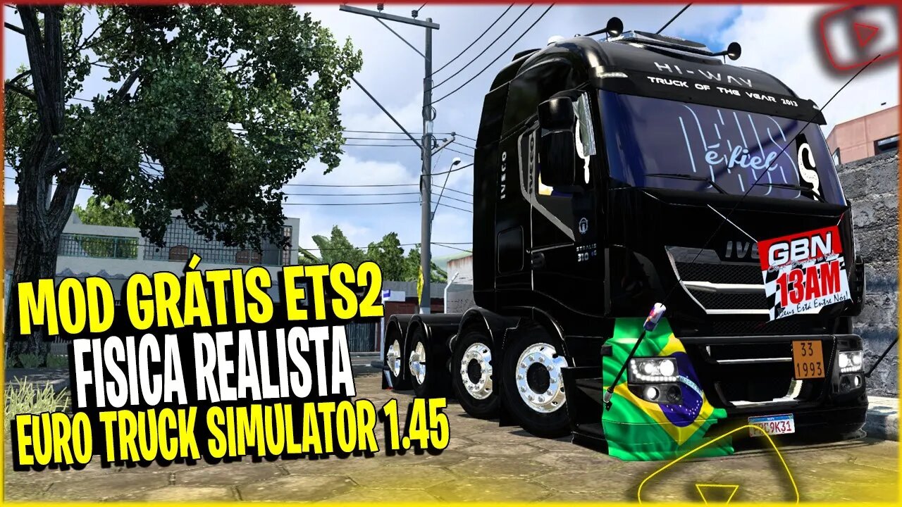 ▶️SAIU - MELHOR MOD DE FÍSICA REALISTA EURO TRUCK SIMULATOR 2 1.45