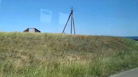 A bus ride on the outskirts of Kerch.