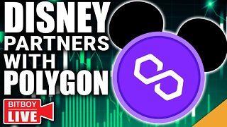 BITCOIN Nearing KEY TREND LINE! (DISNEY Picked A Crypto WINNER)