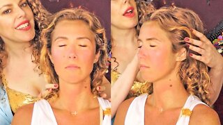 ASMR 💕 The Gorgeous Nicole gets a Ultra Relaxing Scalp Massage from Corrina, Greek Goddess Roleplay