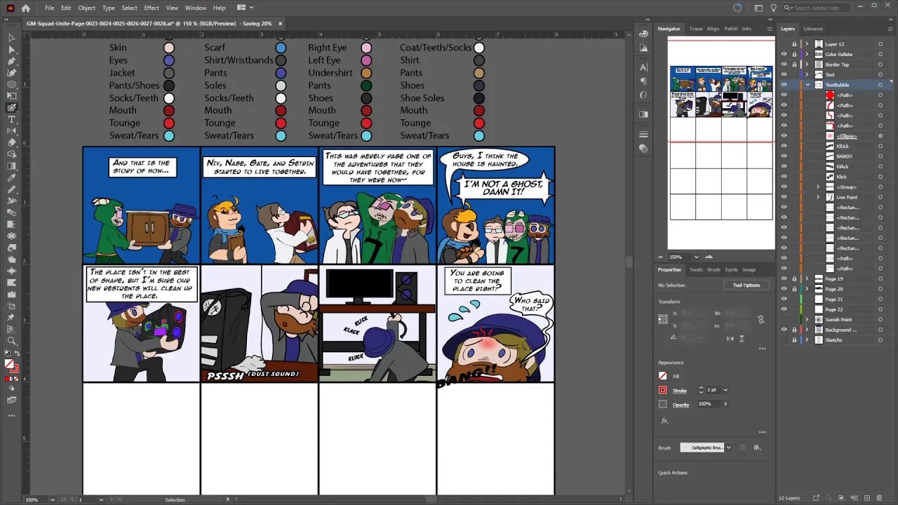 What could I be drawing? A comic page of course