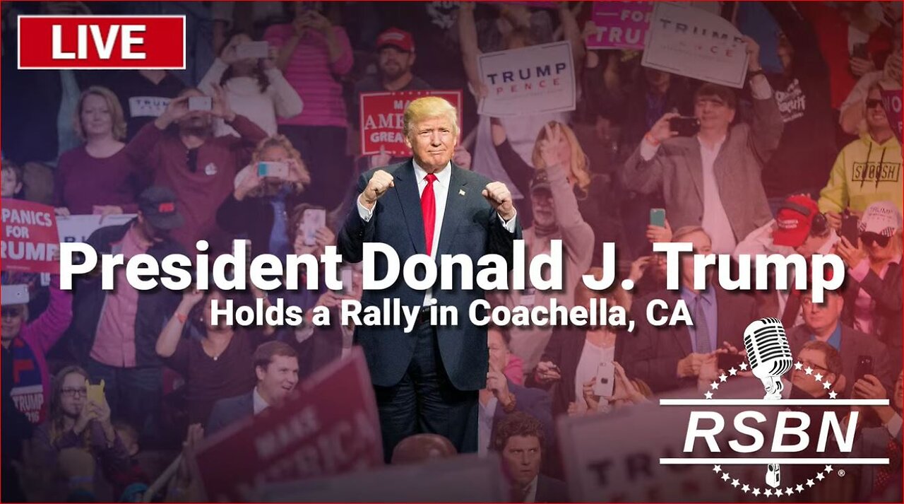 Donald J. Trump holds rally in Cochella California!