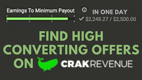 How To Find High Converting Affiliate Offers On Crakrevenue