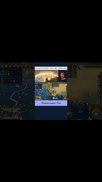 Daily Civ6 - TURN 161 - 1000 AD!