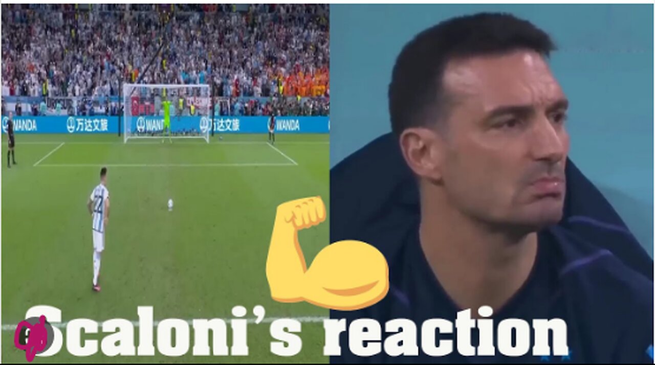 Lionel Scaloni's Reaction to Lautaro Martinez's Penalty