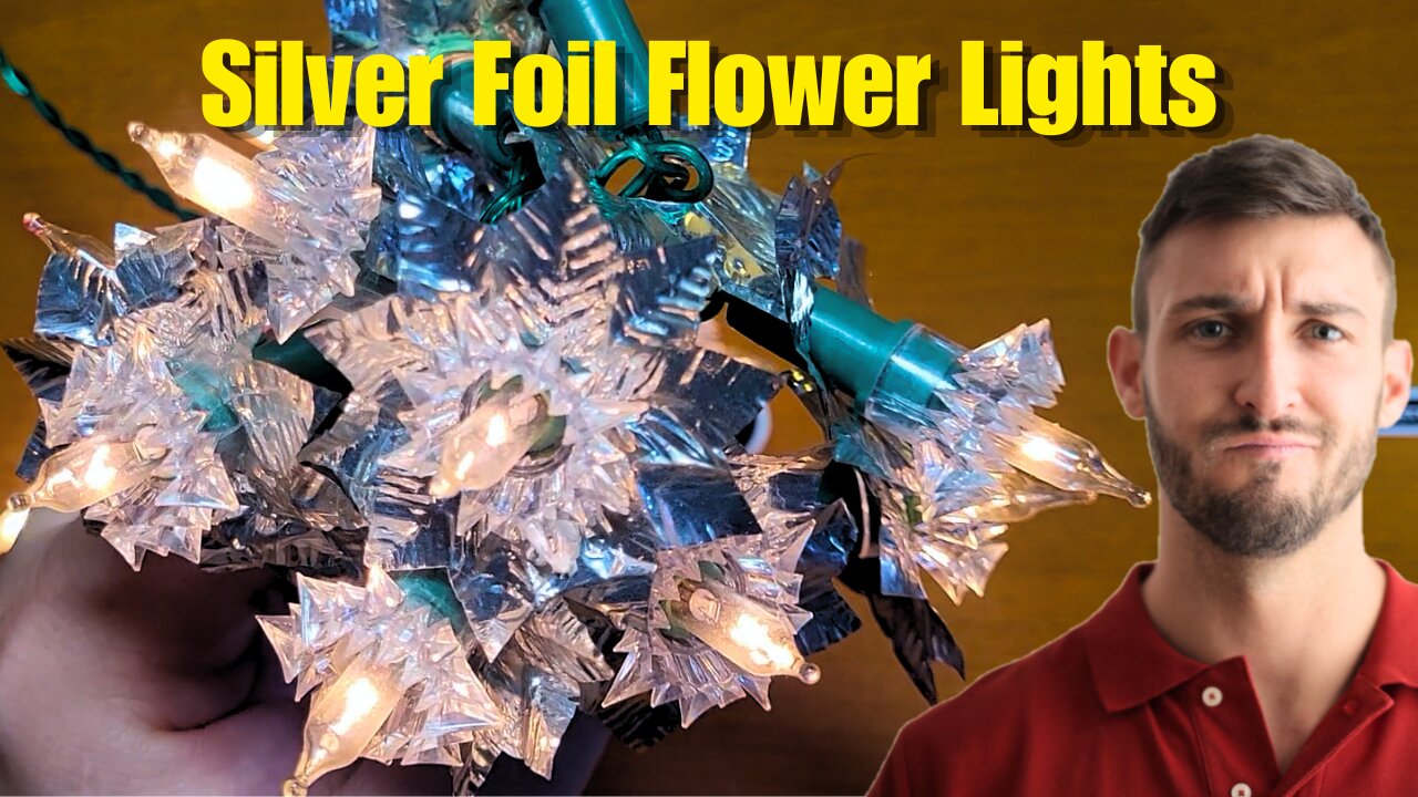 Silver Foil Flower Christmas Lights - Keep or Convert?