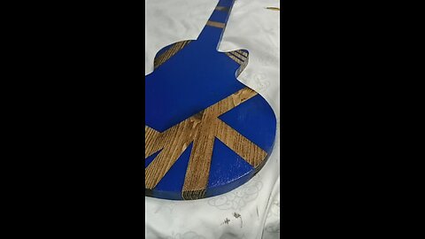 Handcrafted wood guitar