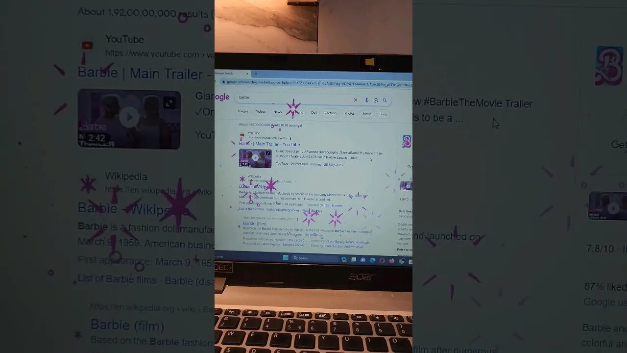 Google fun tricks no.210 (barbie) #shorts #youtubeshorts