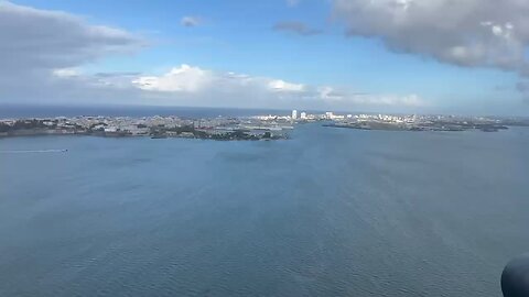 Flying over Puerto Rico