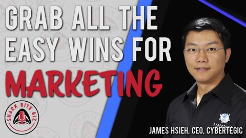 Shark Bite Biz #100 Grab All the Easy Wins for Marketing w/ James Hsieh, CEO, Cybertegic