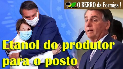 Bolsonaro lança MP p/venda direta de etanol por produtores a postos de combustíveis