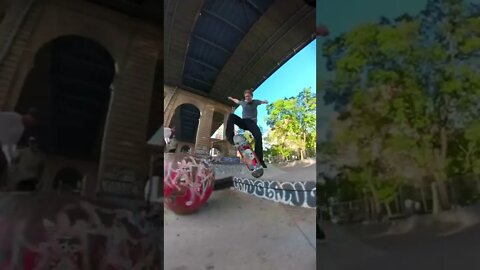 Double kingflip over the LES skatepark apple 🍎